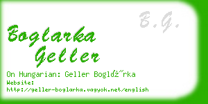 boglarka geller business card